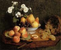Fantin-Latour, Henri - Flowers and Fruit on a Table